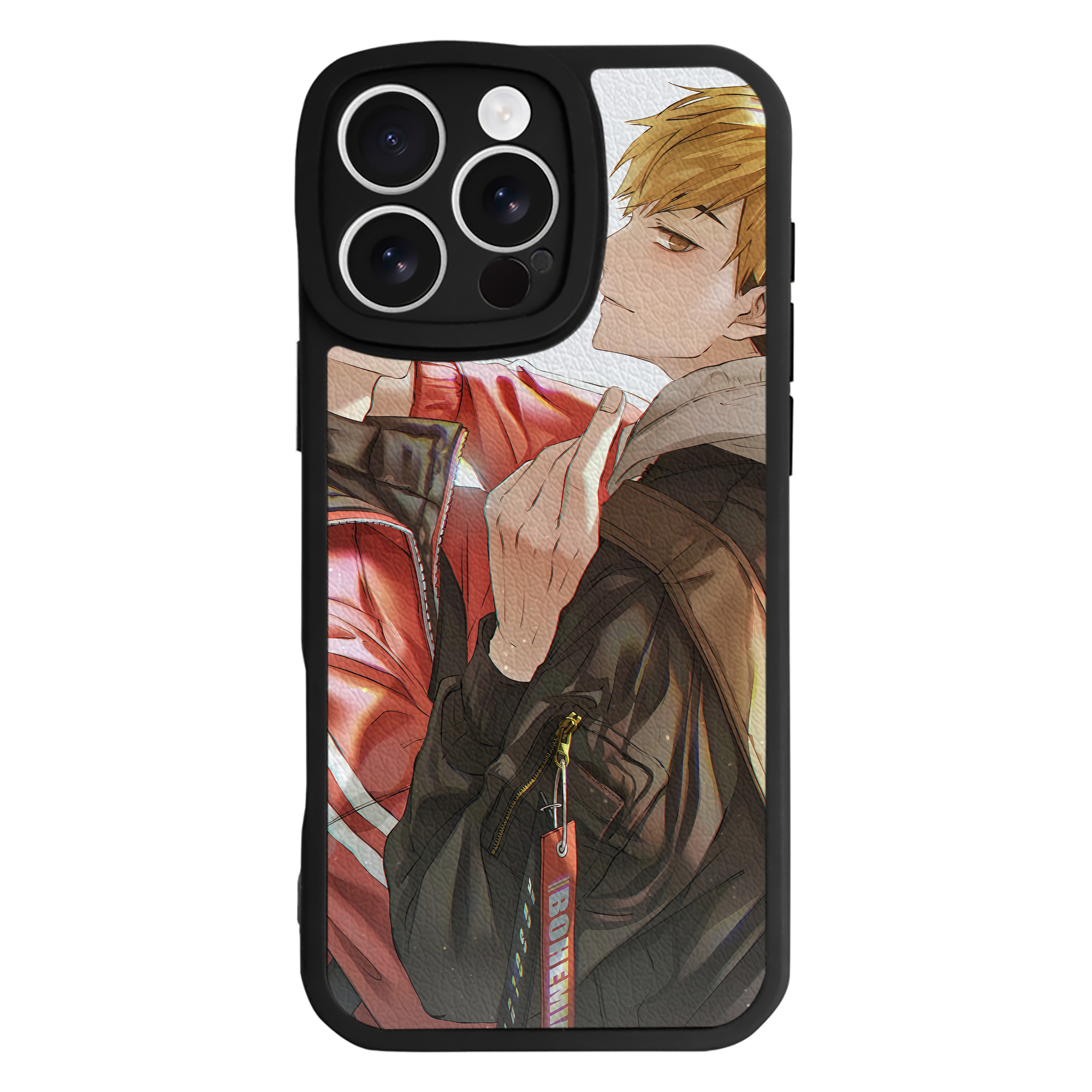 （画像用） ハイキュー!! Haikyu!! 【iPhone 16シリーズ対応】シリコンスマホケース（レザー調） 材質：シリコン